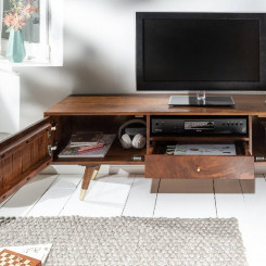 Televizní stolek Mystic Gold 140 cm masiv akácie Mystic TV stolky a komody 39949