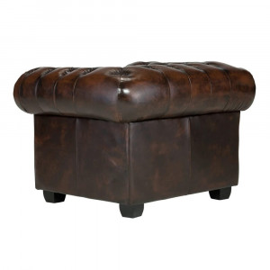 Křeslo Chesterfield hnědé z pravé kůže VÝPRODEJ Chesterfield Křesla MH004CHES