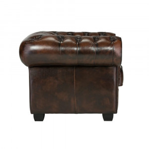 Křeslo Chesterfield hnědé z pravé kůže VÝPRODEJ Chesterfield Křesla MH004CHES