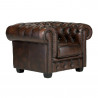 Křeslo Chesterfield hnědé z pravé kůže VÝPRODEJ Chesterfield Křesla MH004CHES