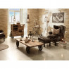 Křeslo Chesterfield Kingsfield z pravé kůže - antik braun Chesterfield Křesla A00000837