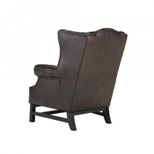 Křeslo Chesterfield Kingsfield z pravé kůže - antik braun Chesterfield Křesla A00000837