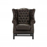 Křeslo Chesterfield Kingsfield z pravé kůže - antik braun Chesterfield Křesla A00000837