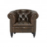 Starožitné křeslo Chesterfield Cambridge z pravé kůže - hnědá Chesterfield Křesla MH865W