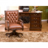 Anglické kancelářské křeslo kožené Windsor mahagon Windsor Kancelářské židle MH0944W