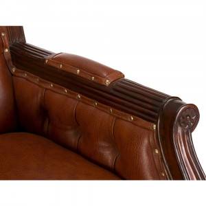 Anglické kancelářské křeslo kožené Windsor mahagon Windsor Kancelářské židle MH0944W