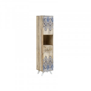 Koupelnová vysoká skříňka Alvira z mangového dřeva VÝPRODEJ  Koupelna A00000678W