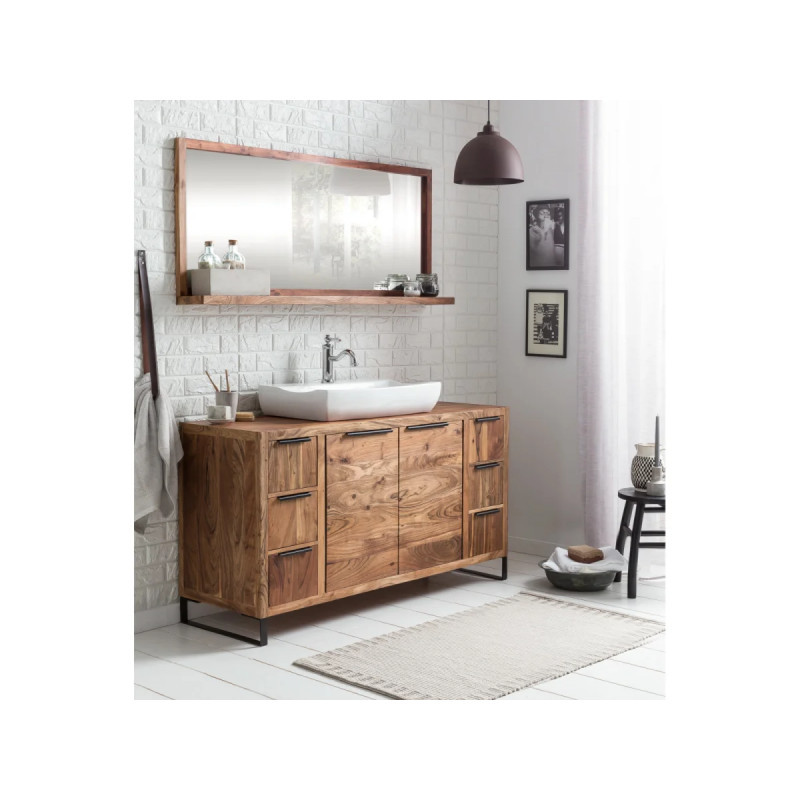 Koupelnový set široká komoda a zrcadlo Wild - akát VÝPRODEJ Wild Koupelna MH613W