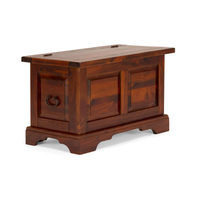 Masivní truhla Wellington hnědá - borovicové dřevo VÝPRODEJ Wellington - Truhly MH1360W