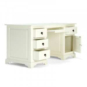 Psací stůl Wellington bílý - masiv borovice Wellington - Pracovna A00001393W