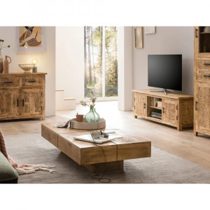 Konferenční stolek 140x70 Katarina masiv mango VÝPRODEJ  Konferenční stolky MH665W