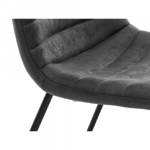 Sada 2 ks židlí Milton šedo-černá VÝPRODEJ  Židle A00000597