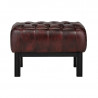 Stolička Chesterfield Leicester z pravé kůže - červená Chesterfield Taburety a podnožky MH842W