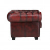 Masivní křeslo Chesterfield z pravé kůže - červené Chesterfield Křesla MH862W
