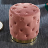 Růžový taburet Chesterfield  Taburety a podnožky 40733
