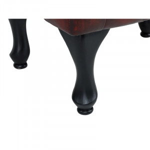 Stolička Chesterfield Keynes z pravé kůže - červená Chesterfield Taburety a podnožky MH850W