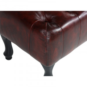 Stolička Chesterfield Keynes z pravé kůže - červená Chesterfield Taburety a podnožky MH850W