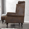 Hnědý ušák Chesterfield mikrovlákno  Křesla 19448