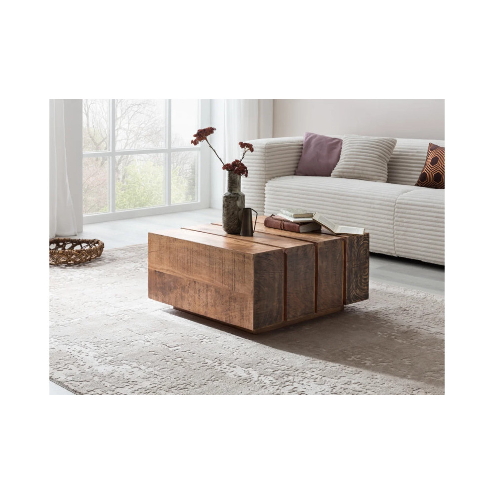 Konferenční stolek Minesota 70x70 masiv mango  Konferenční stolky A2082