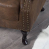 Hnědý ušák Chesterfield mikrovlákno  Křesla 19448