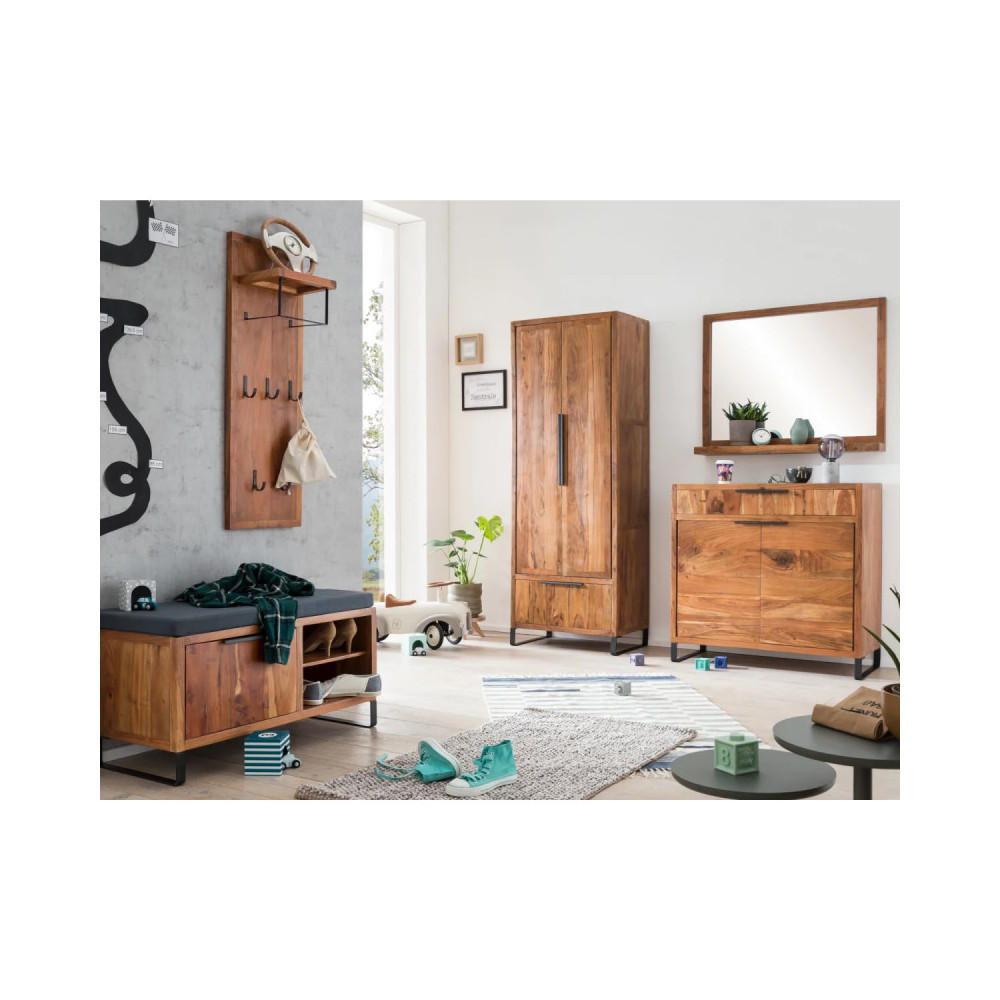 Masivní set do předsíně Wild - světlé akátové dřevo VÝPRODEJ Wild Předsíň a šatna MHA2126W