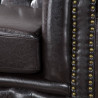 3místná pohovka Chesterfield tmavě hnědá - umělá kůže  Sedací soupravy 96860