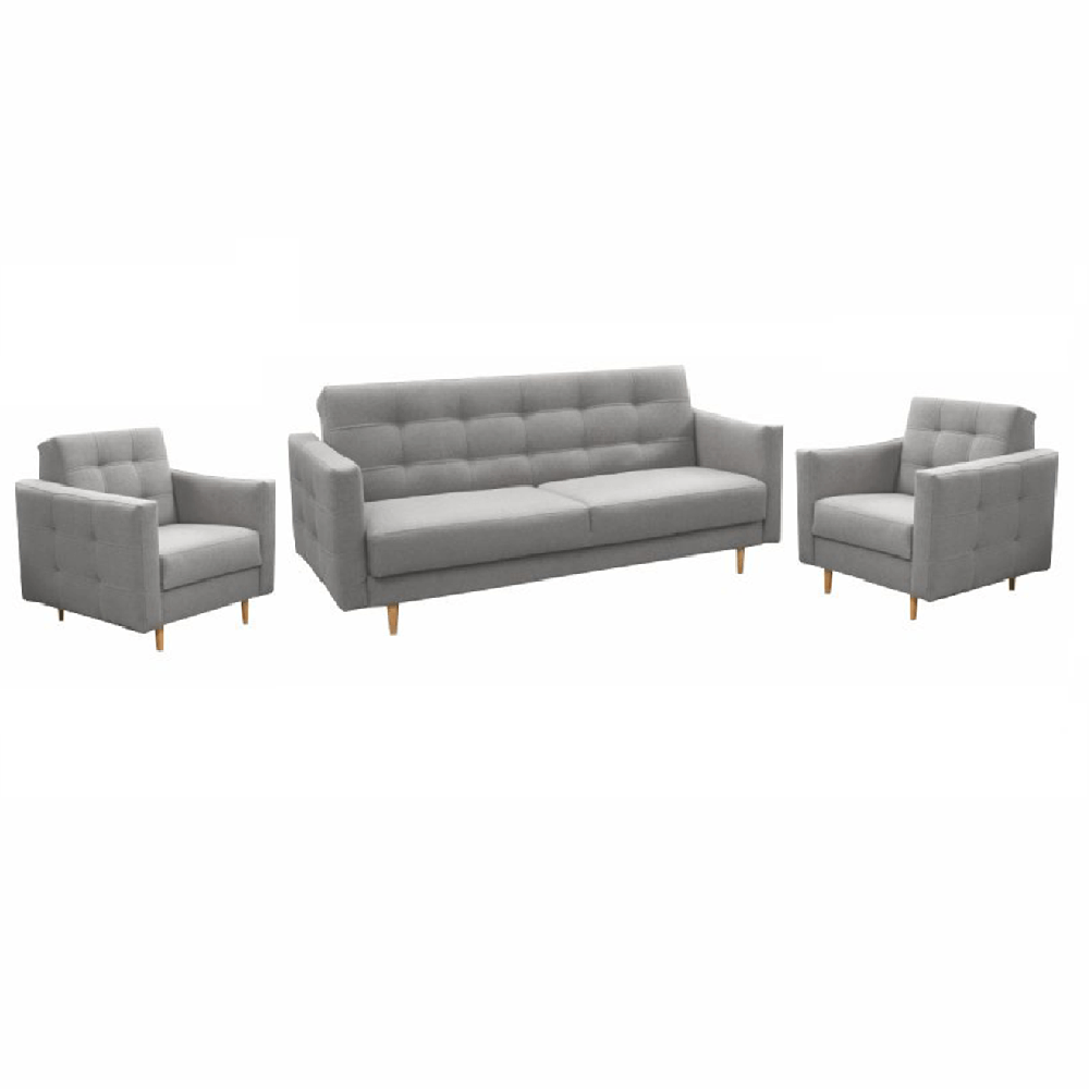 Celočalouněná sestava 3+1+1 AMELI - látka šedá  Místnosti MH213651W