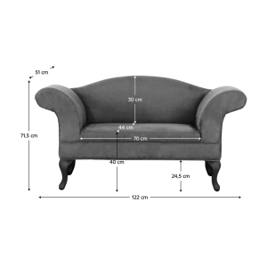 Pohovka FABILA, šedá / černá  Místnosti MH237671W