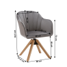 Otočné křeslo DALI, světlešedá/buk  Místnosti MH256309W