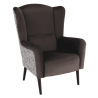 Designové křeslo ELEKA, hnědá / vzor  Místnosti MH263057W