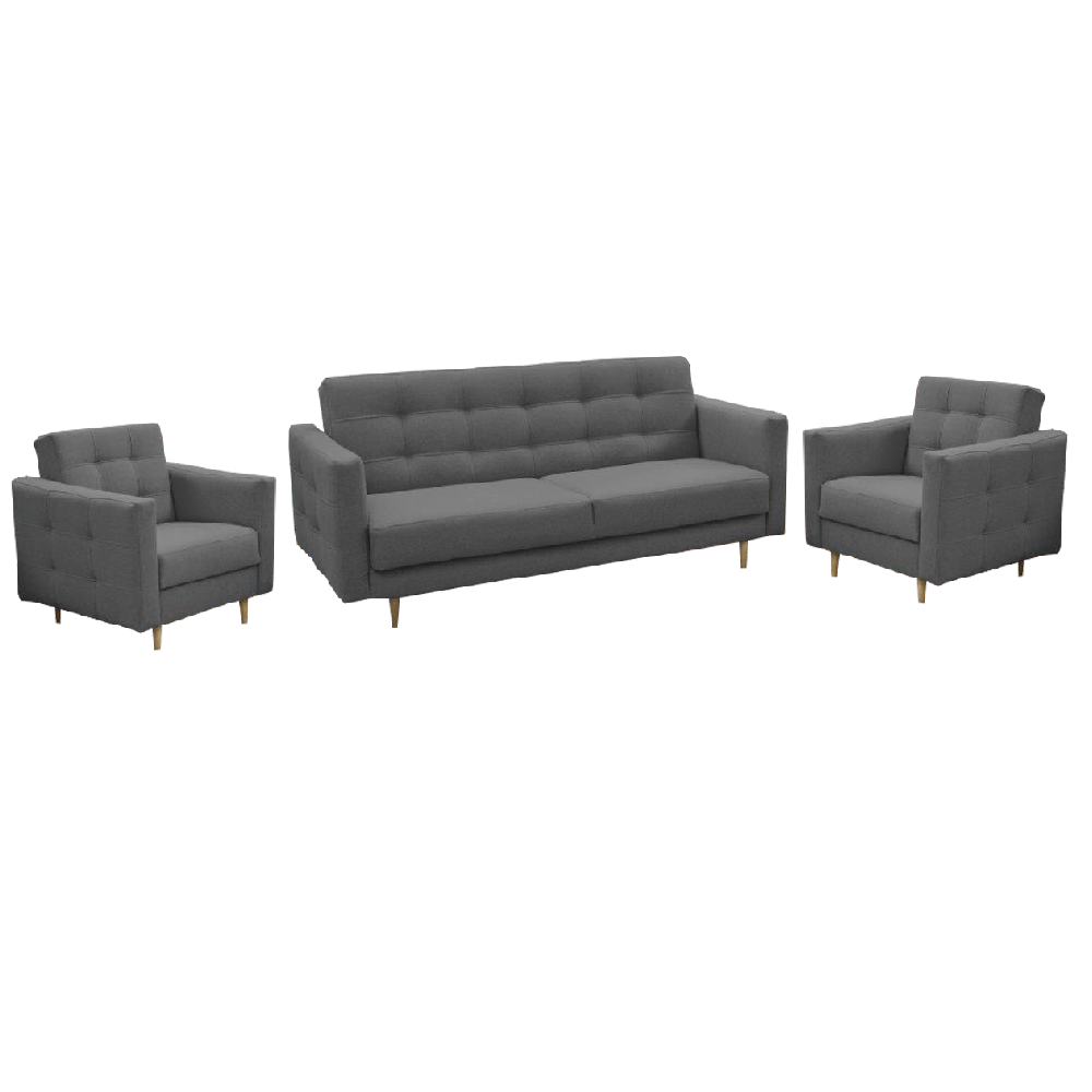 Celočalouněná sestava 3+1+1 AMELI - látka tmavě šedá  Místnosti MH263346W