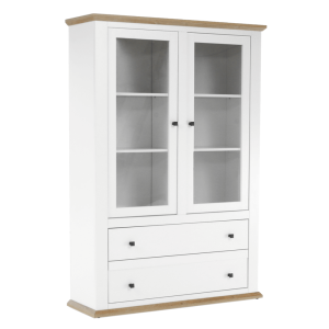 LEON MZ5 VITRINA BIELA/DUB...