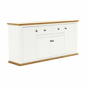 Komoda LEO, bílá / dub  Místnosti MH264794W