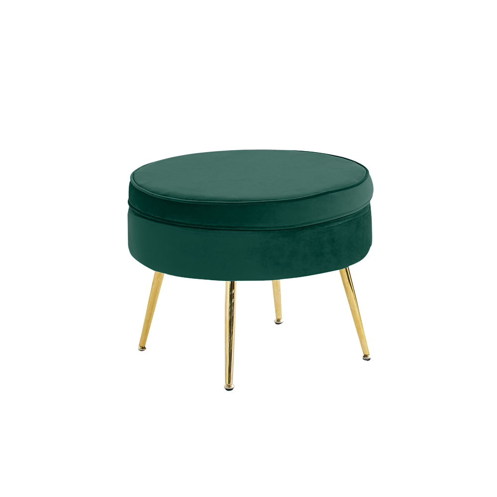 Luxusní taburet NOBELLA - smaragdová/zlatá  Místnosti MH293842W