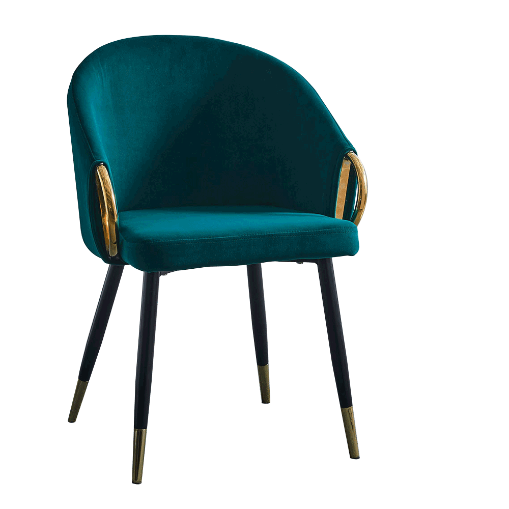 Designové křeslo DONA - smaragdová/zlatá  Místnosti MH297900W