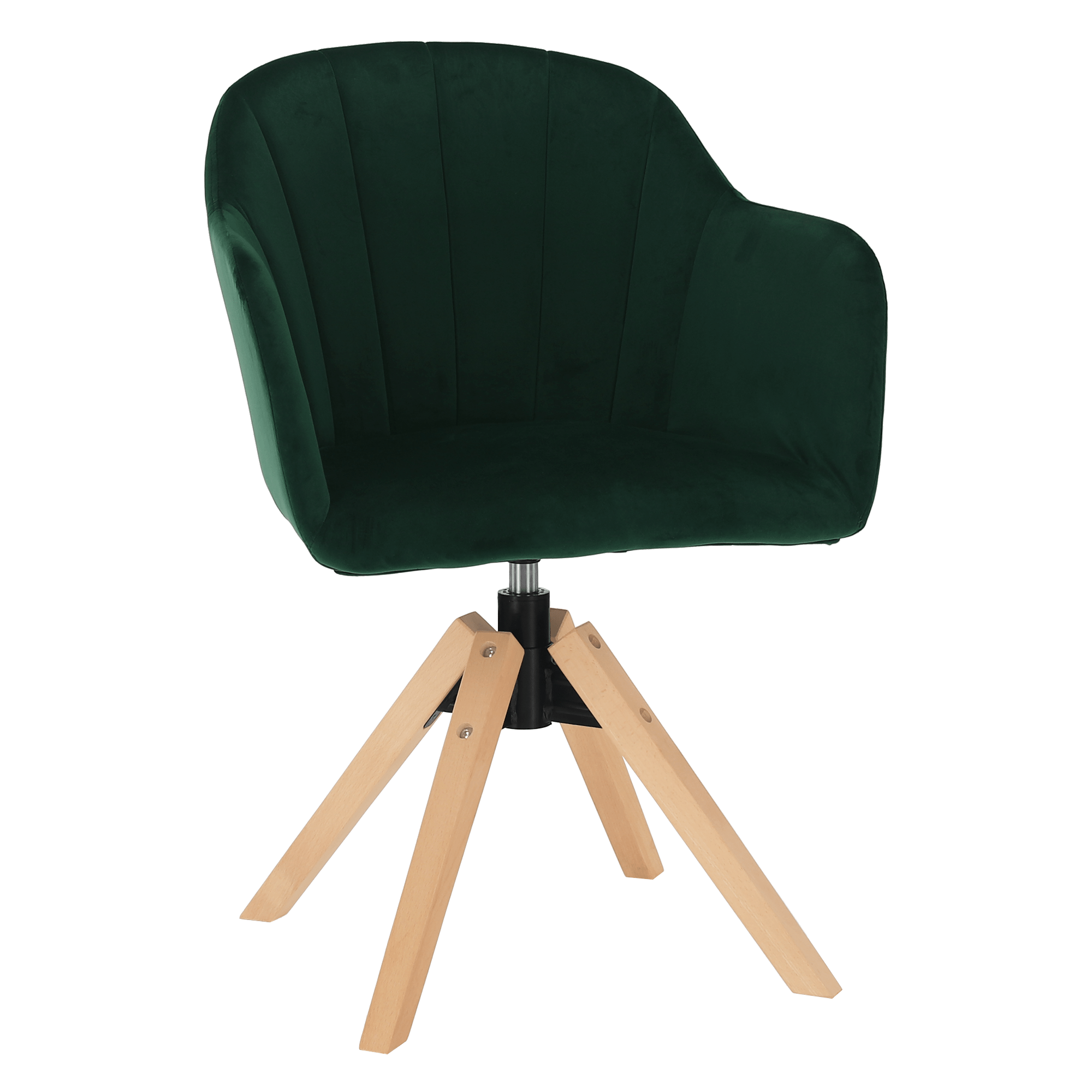 Otočné křeslo DALI, Velvet látka, smaragd / buk  Místnosti MH300147W