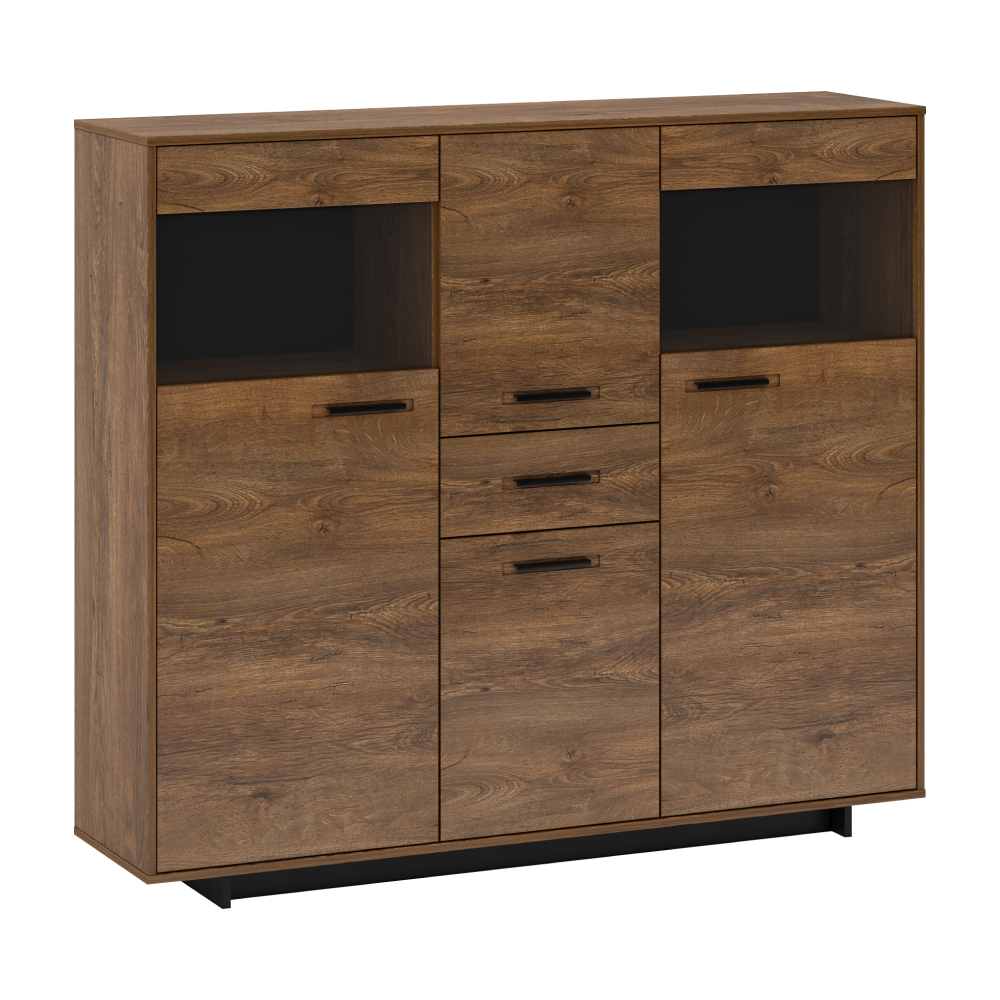 Komoda BELIZE - hnědá/černá  Místnosti MH303577W