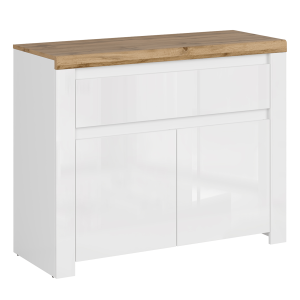 Komoda VIRGINIA - bílý lesk/dub  Místnosti MH352381W