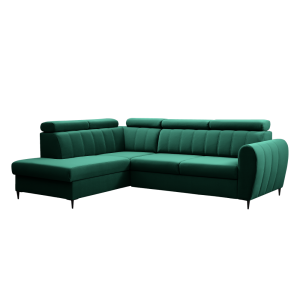 Rozkládací sedací souprava KOREL - smaragdová, levá  Místnosti MH362127W
