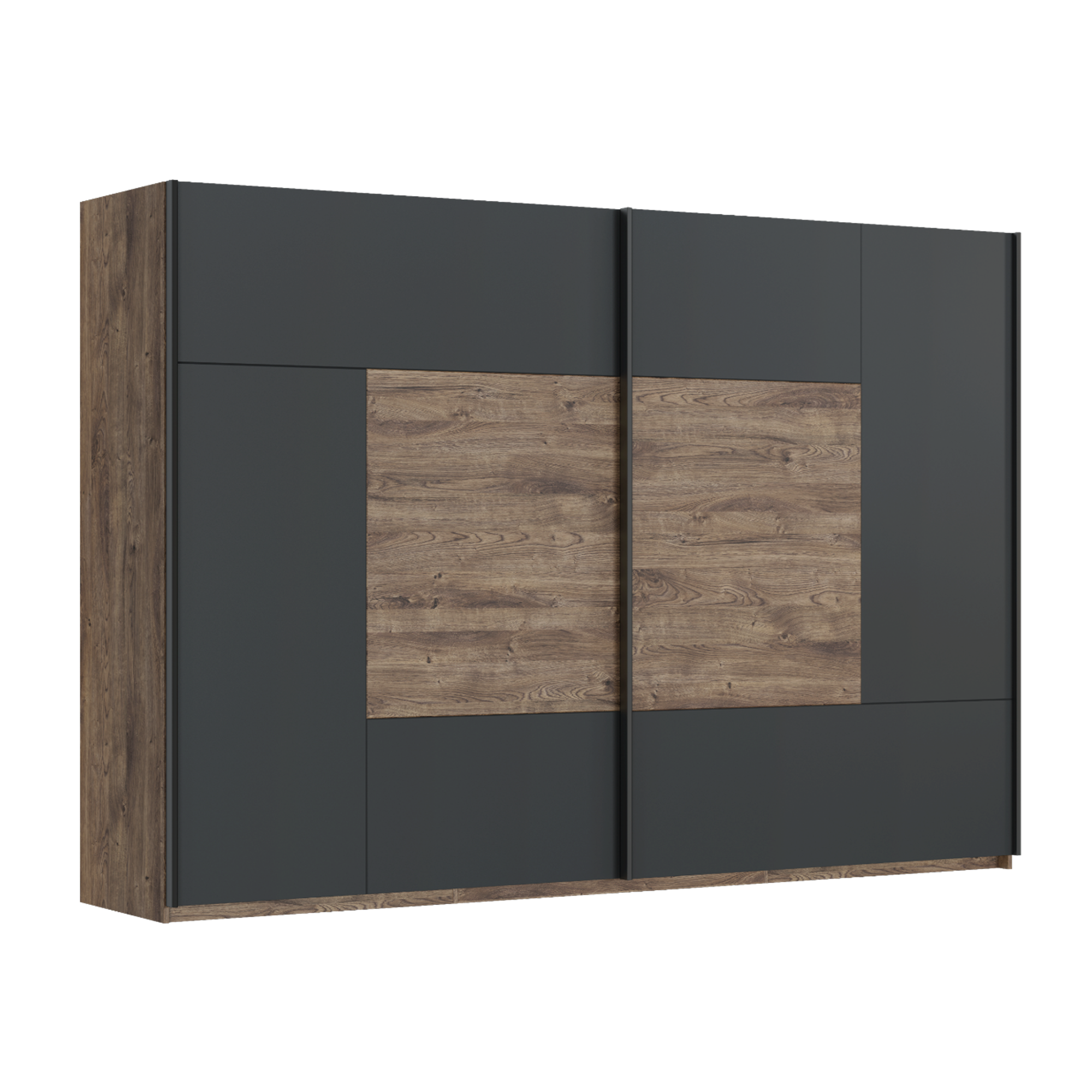 Věšáková skříň ARMEN - dub/tmavý grafit  Místnosti MH362583W