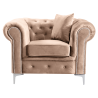 Luxusní křeslo ROMA - světle hnědá  Místnosti MH362603W