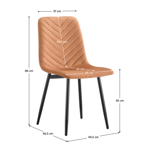 Židle RARE - terakota, samet  Kuchyň a jídelna MH391890W