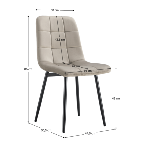 Židle RARE - šedohnědá, samet  Kuchyň a jídelna MH391910W