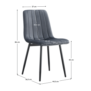 Židle RARE - tmavě šedá, samet  Místnosti MH391930W