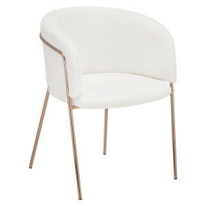 Designové jídelní křeslo ADI - bílá Ivory/rose gold  Kuchyň a jídelna MH393519W