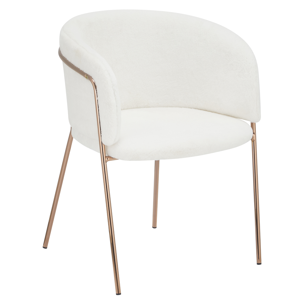 Designové jídelní křeslo ADI - bílá Ivory/rose gold  Kuchyň a jídelna MH393519W