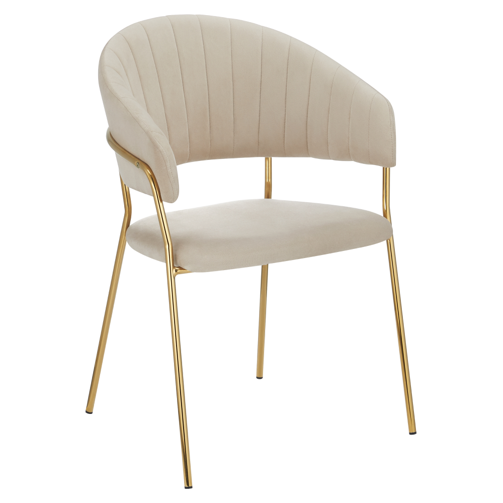 Designové jídelní křeslo JASMIN - béžová/zlatá  Kuchyň a jídelna MH393521W