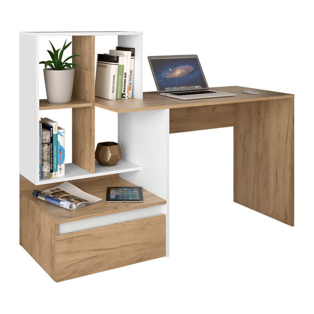 Pracovní stůl NEO - dub artisan/bílá  Pracovna MH395883W