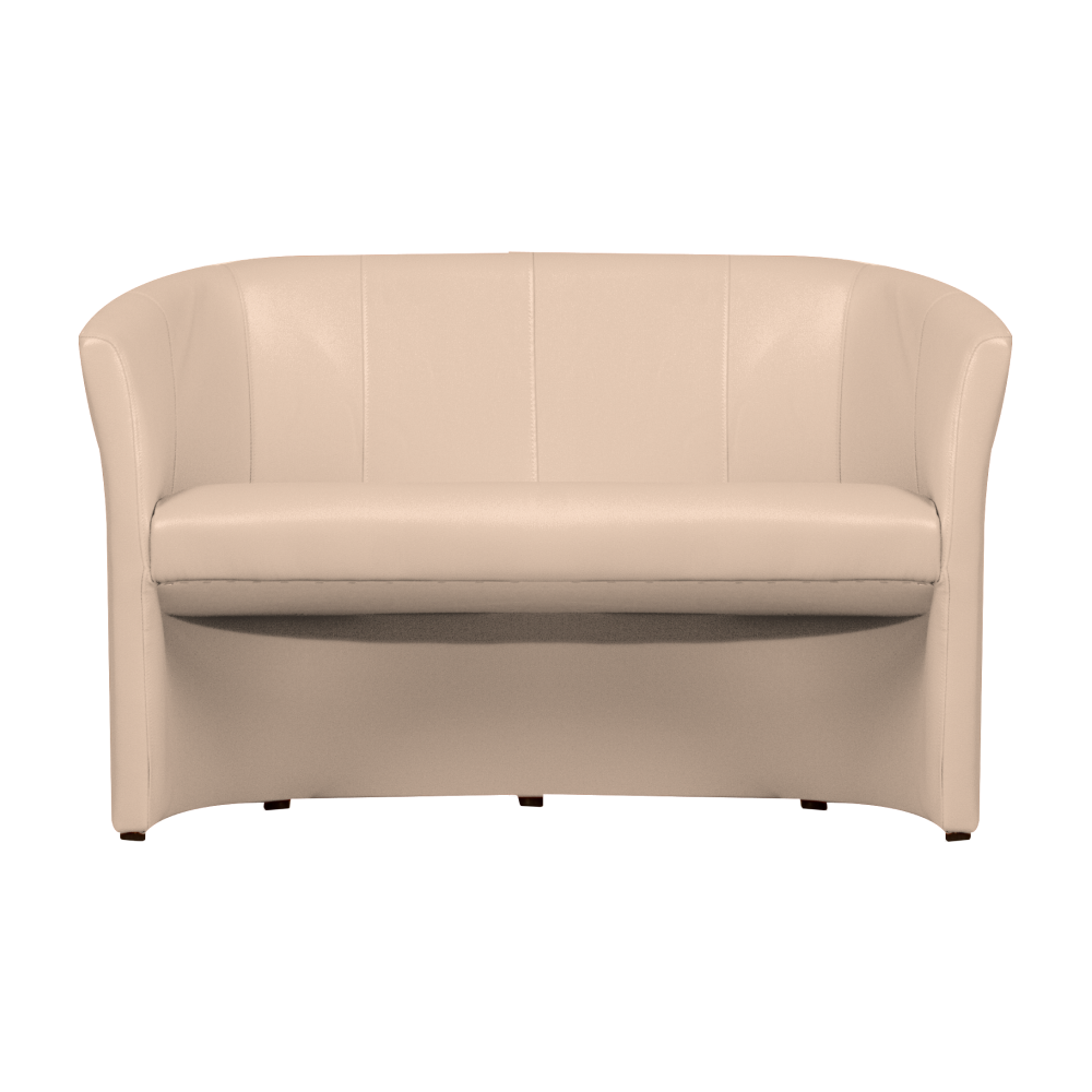 Klubové dvojkřeslo, ekokůže béžová, CUBA  Sedací nábytek MH070131860W