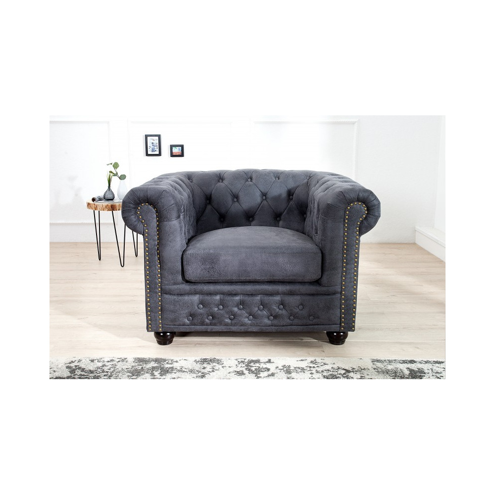 Pohovka CHESTERFIELD 1M GREY Chesterfield Křesla 37389